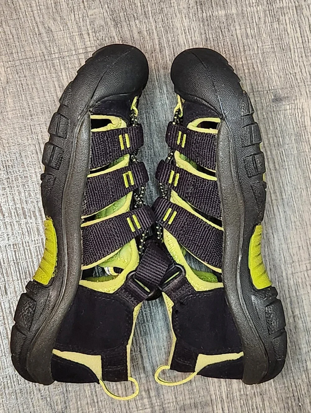 KEEN Kids' Black & Lime Sport Sandals Size 13